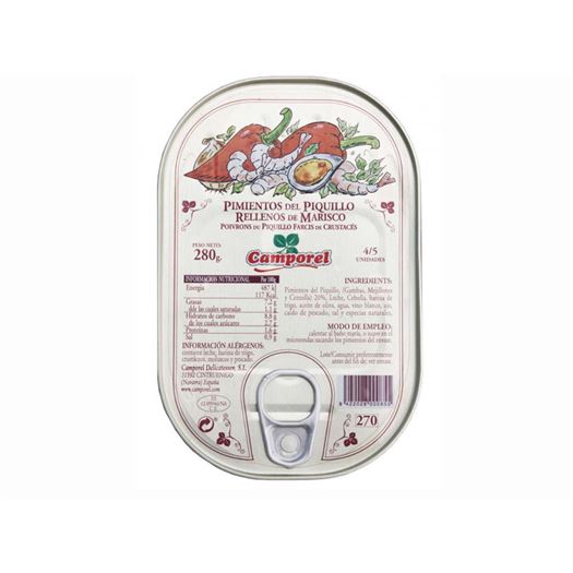 Pimiento Relleno de Marisco 270g CAMPOREL - P021 Pimiento Relleno de Marisco 270g CAMPOREL - P021