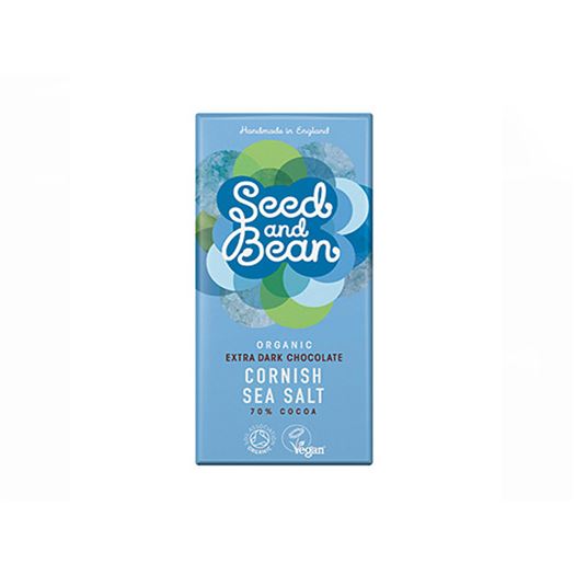 Chocolate Negro 70% Cornish Sea Salt 85g Orgánico SEED & BEAN - SE50403 Chocolate Negro 70% Cornish Sea Salt 85g Orgánico SEED & BEAN - SE50403