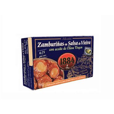 Zamburiñas en Salsa de Vieira con aceite de Oliva Virgen 115g 1884